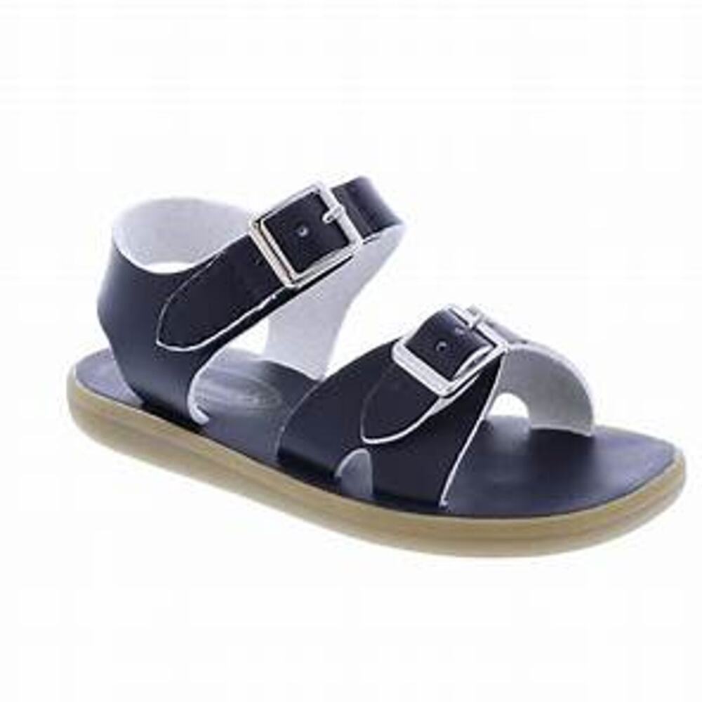 FootMates Tide Sandals, Leather, NIB, Navy, Youth size 1